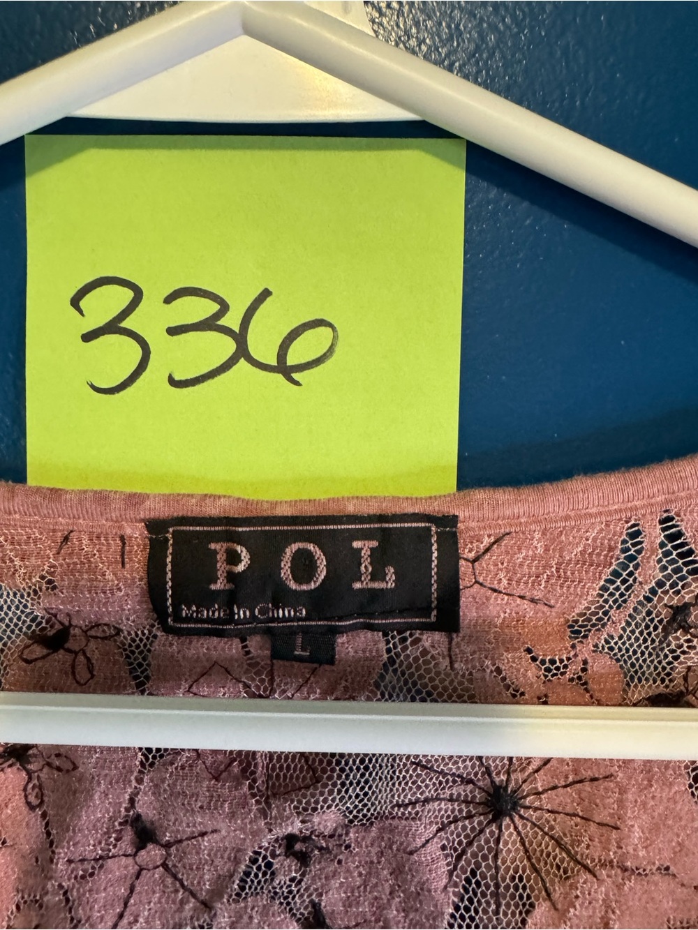 POL Dusty Rose Lace Yoke Long-Sleeve Tunic - Picture 2 of 6